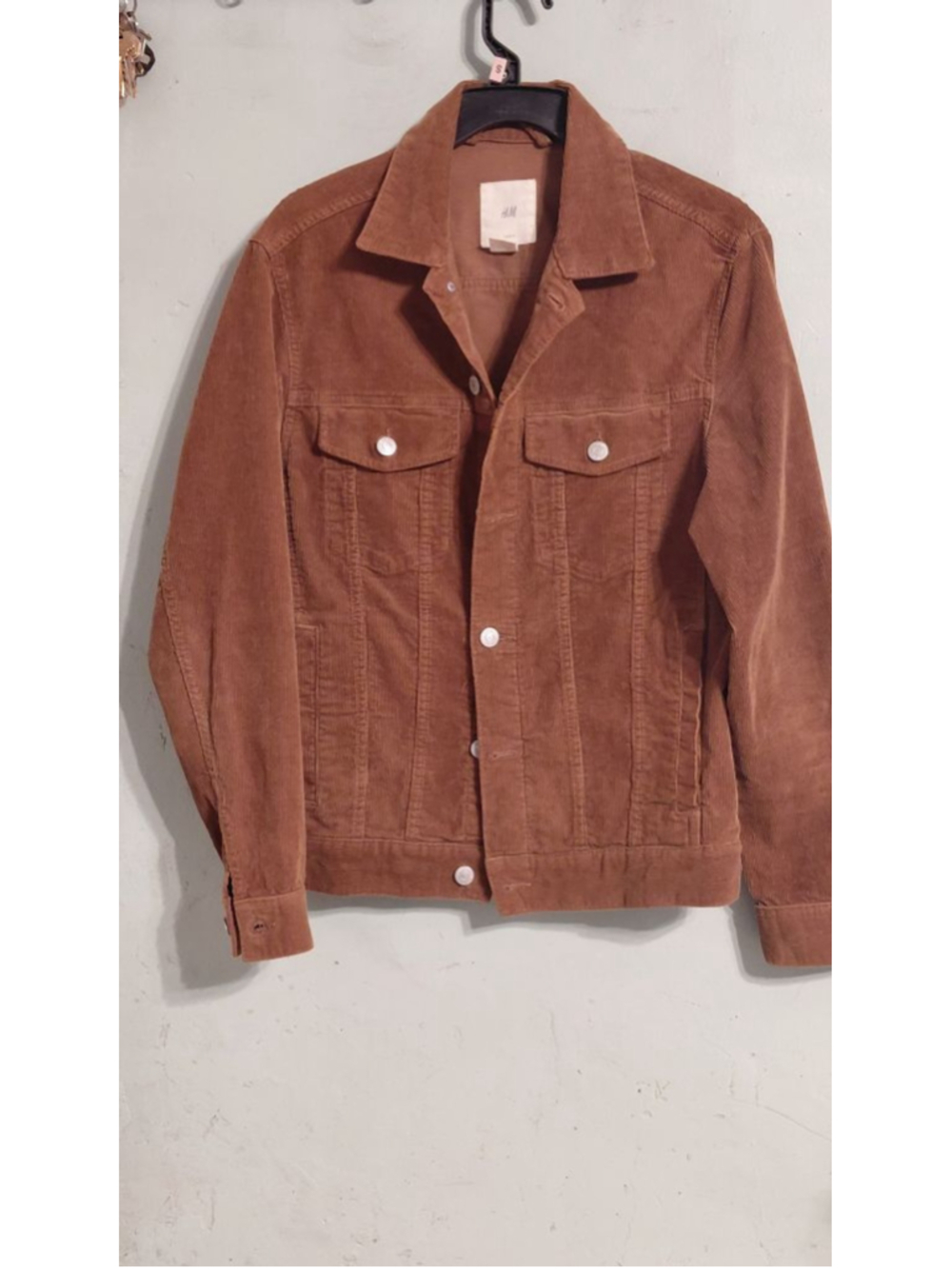Men's H&M Brown Corduroy Lightweight Jacket XS